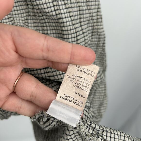 Cut Loose Textured Windowpane Ruffle Hem Tunic Dress With Pocket Size Medium M - Picture 5 of 6